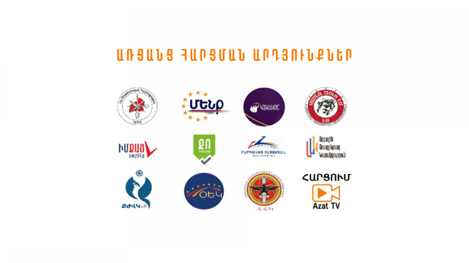 Առցանց հարցման արդյունքներ #ARMVOTE2018