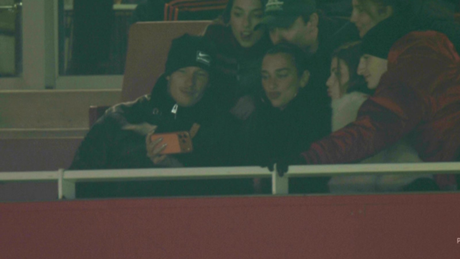 Dua Lipa at football match