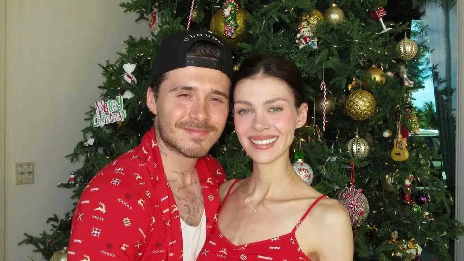Nicola Peltz and Brooklyn festive photo