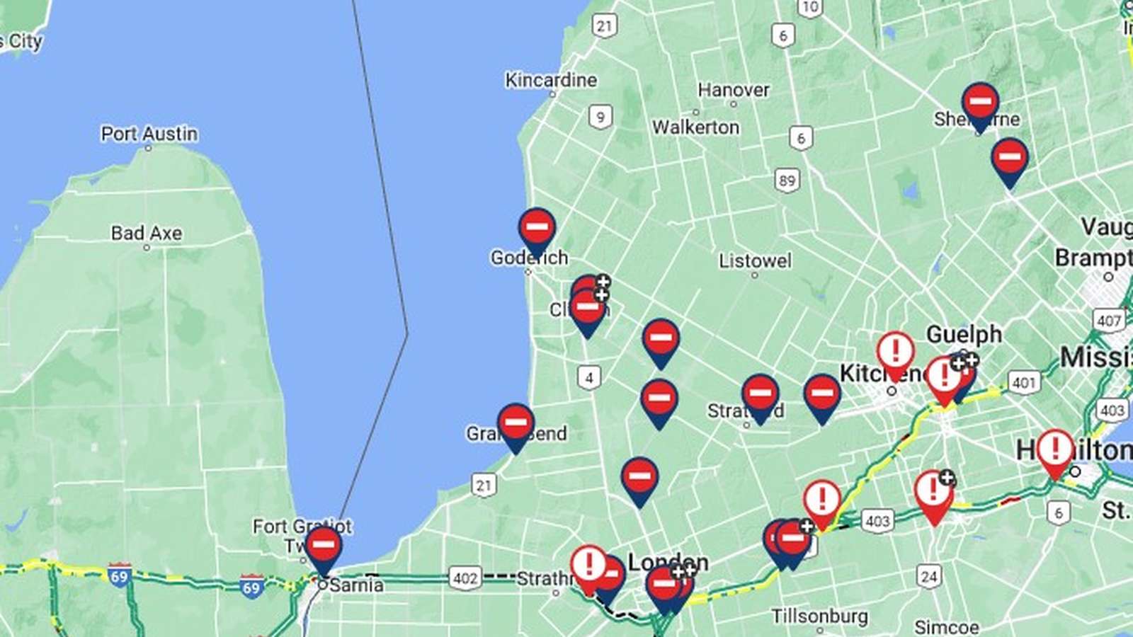 Ontario snowy highway closure