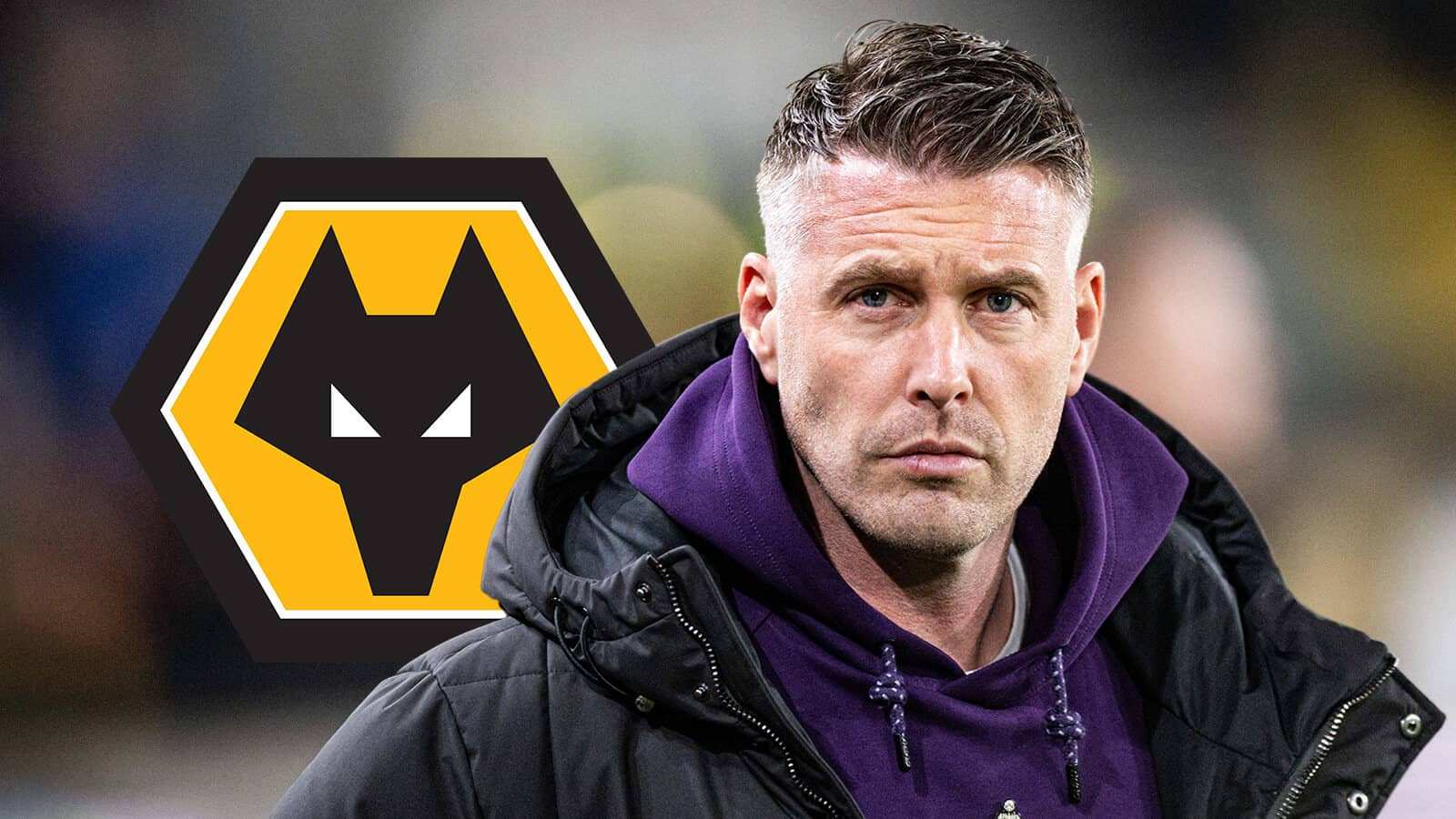 Wolves manager Rob Edwards on pitch