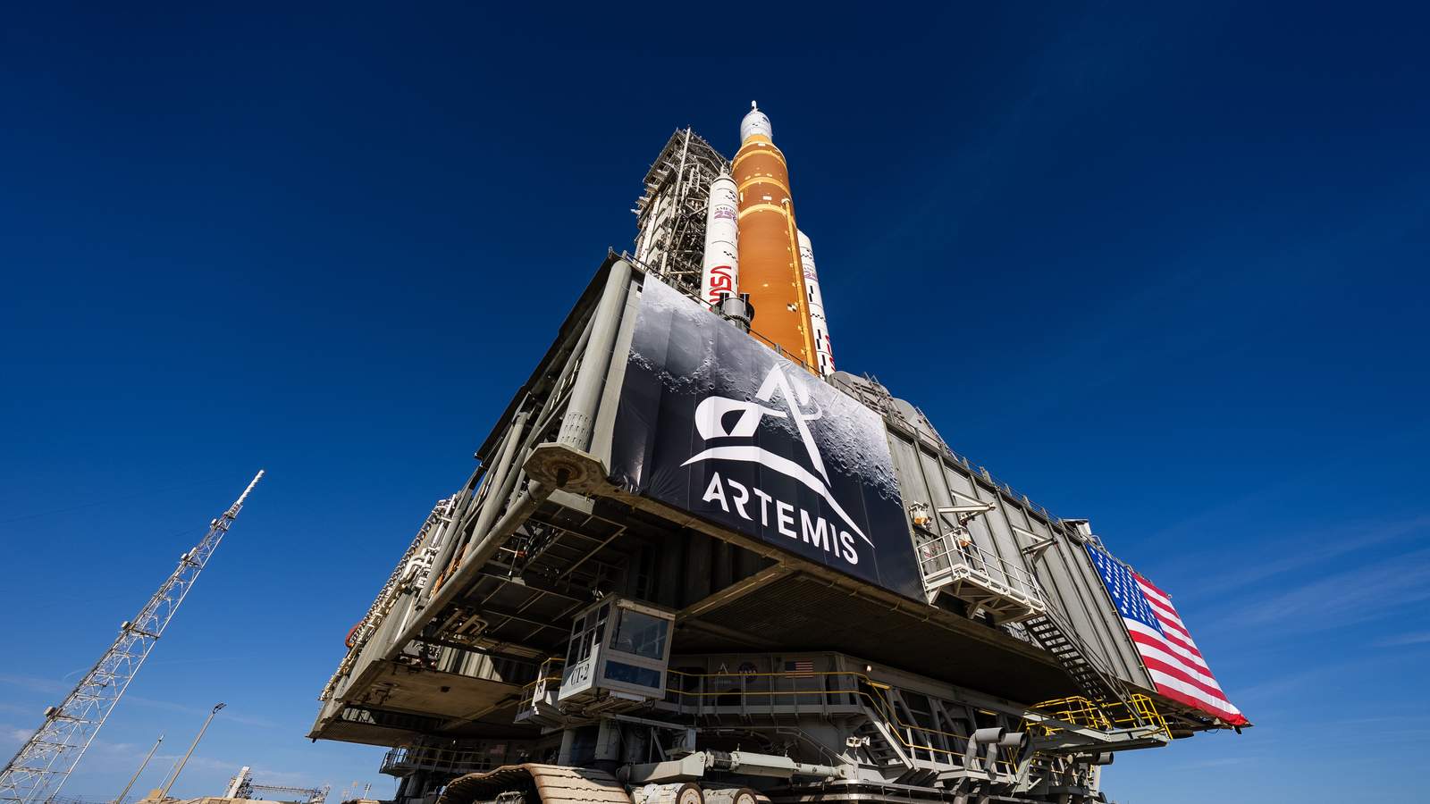 NASA Space Launch System rocket with Orion capsule