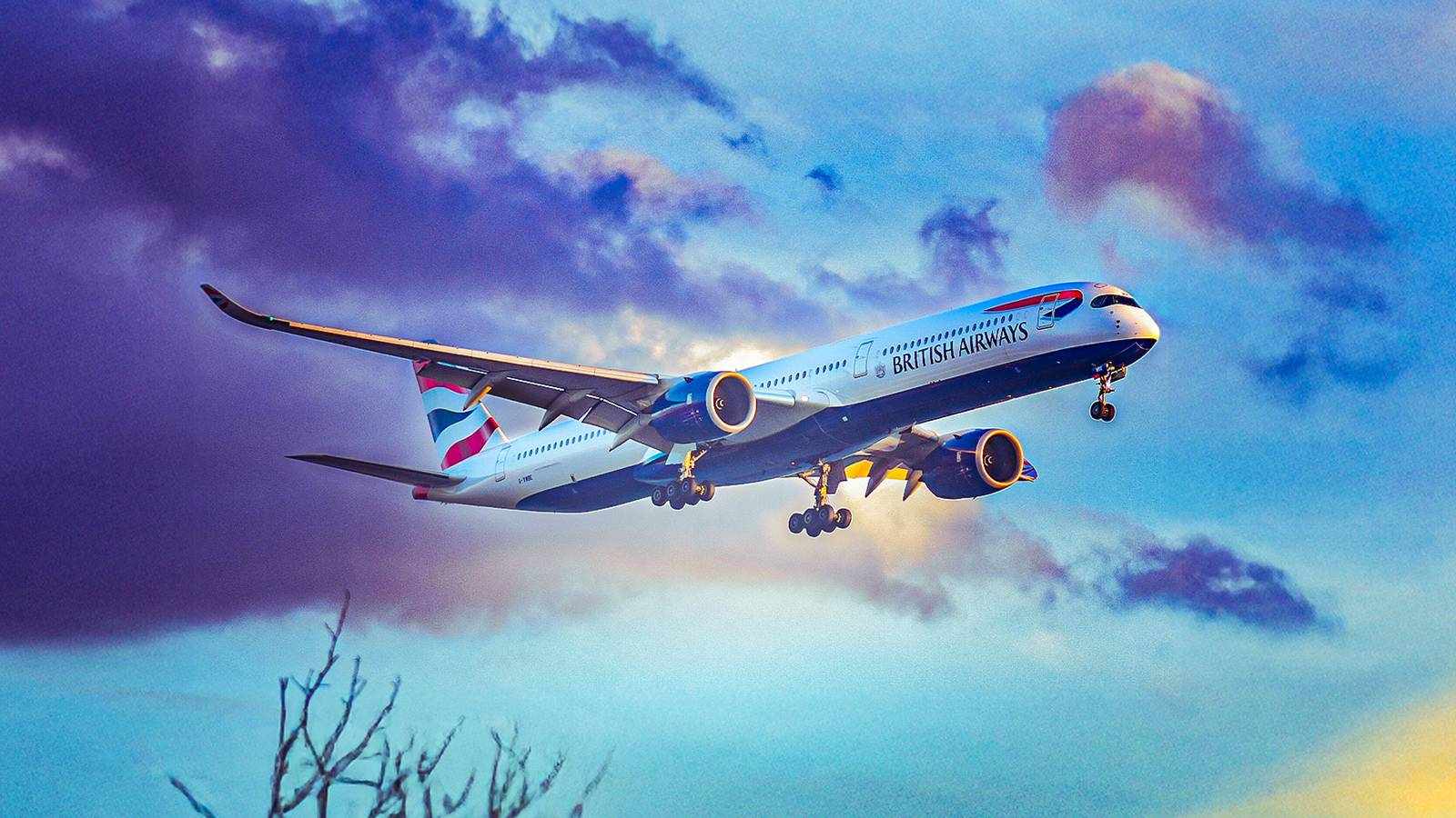 British Airways Airbus A350 during takeoff