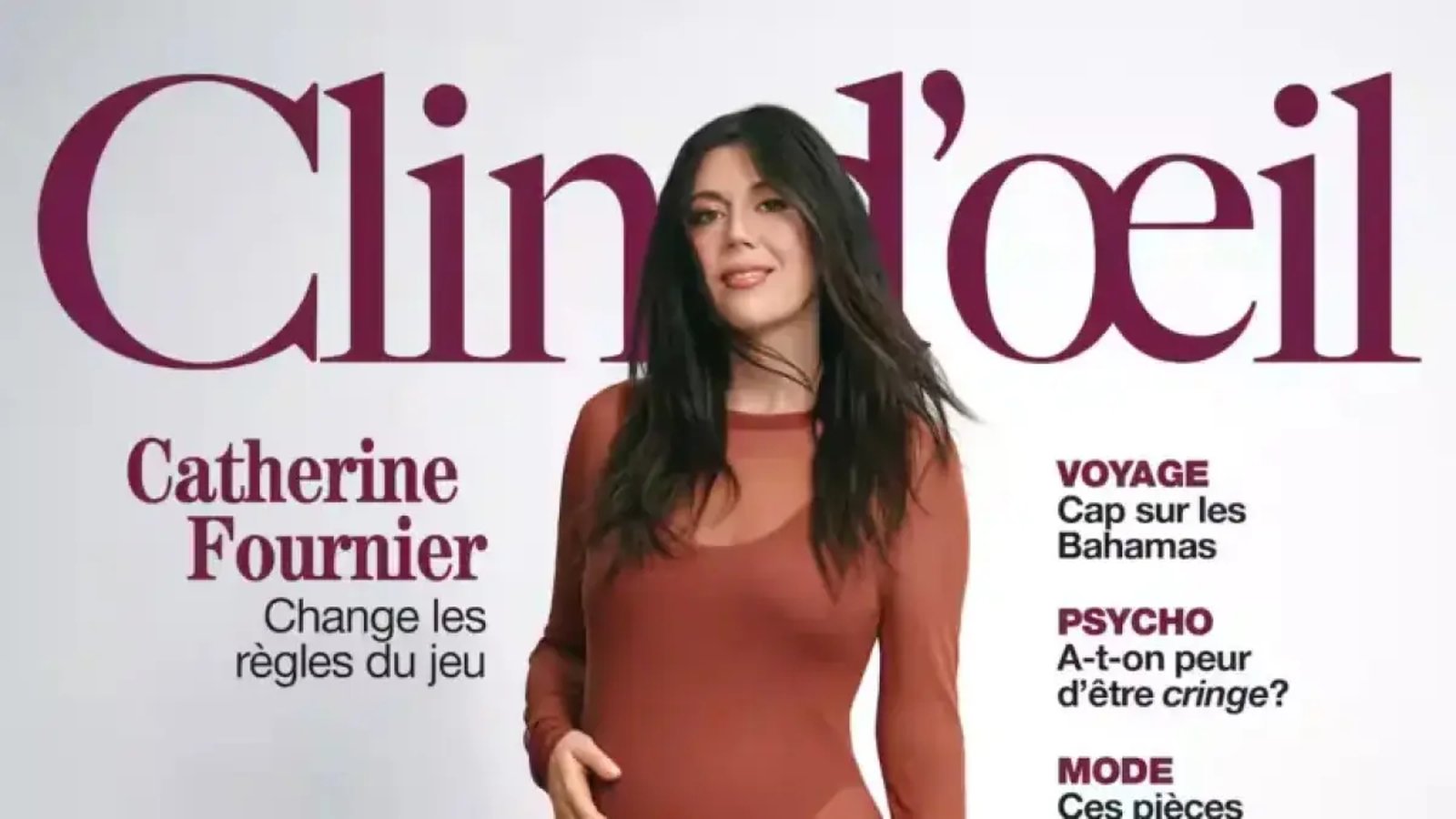 Catherine Fournier on Clin dœil Magazine cover