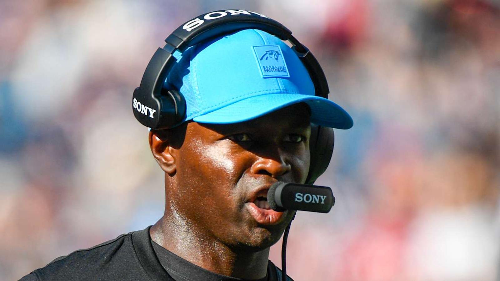 Ejiro Evero on football sideline