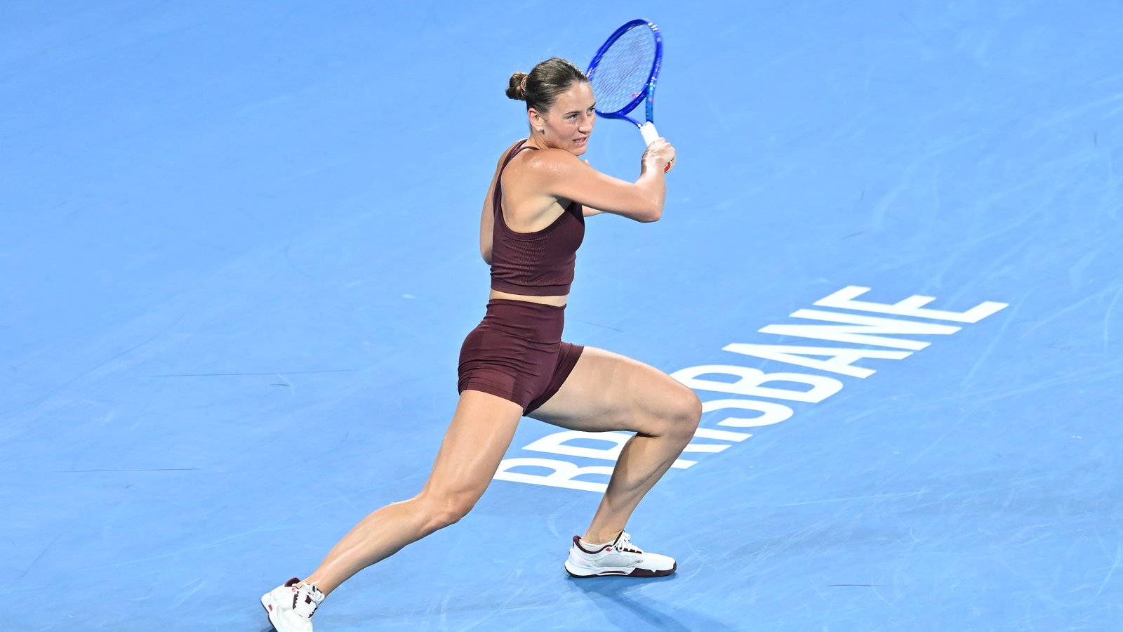 Marta Kostyuk on court