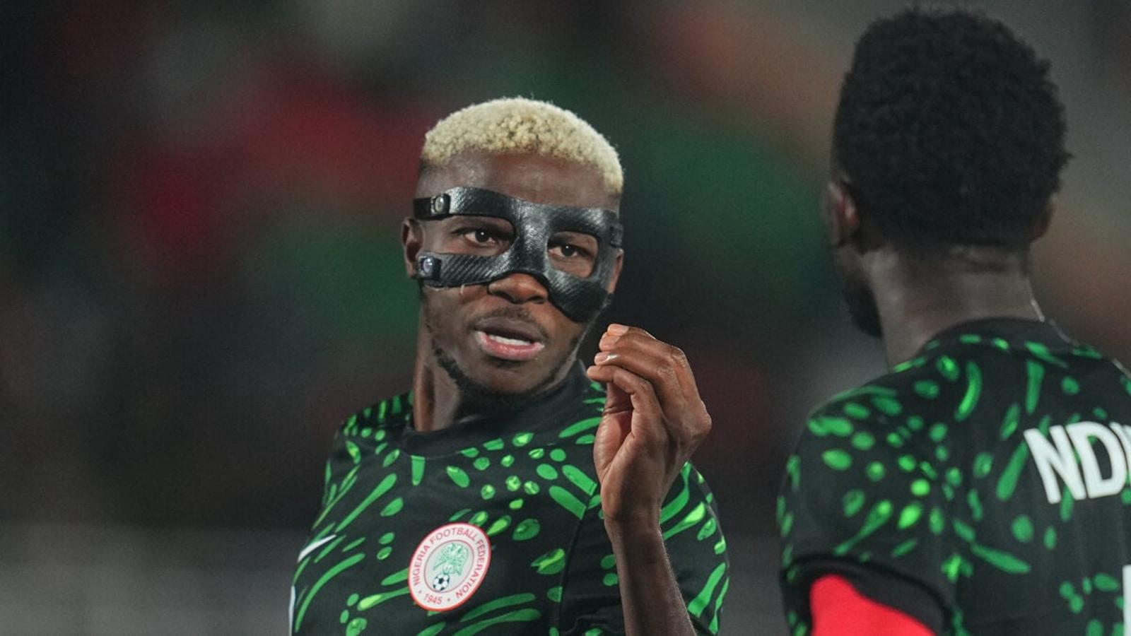 Football players during AFCON match