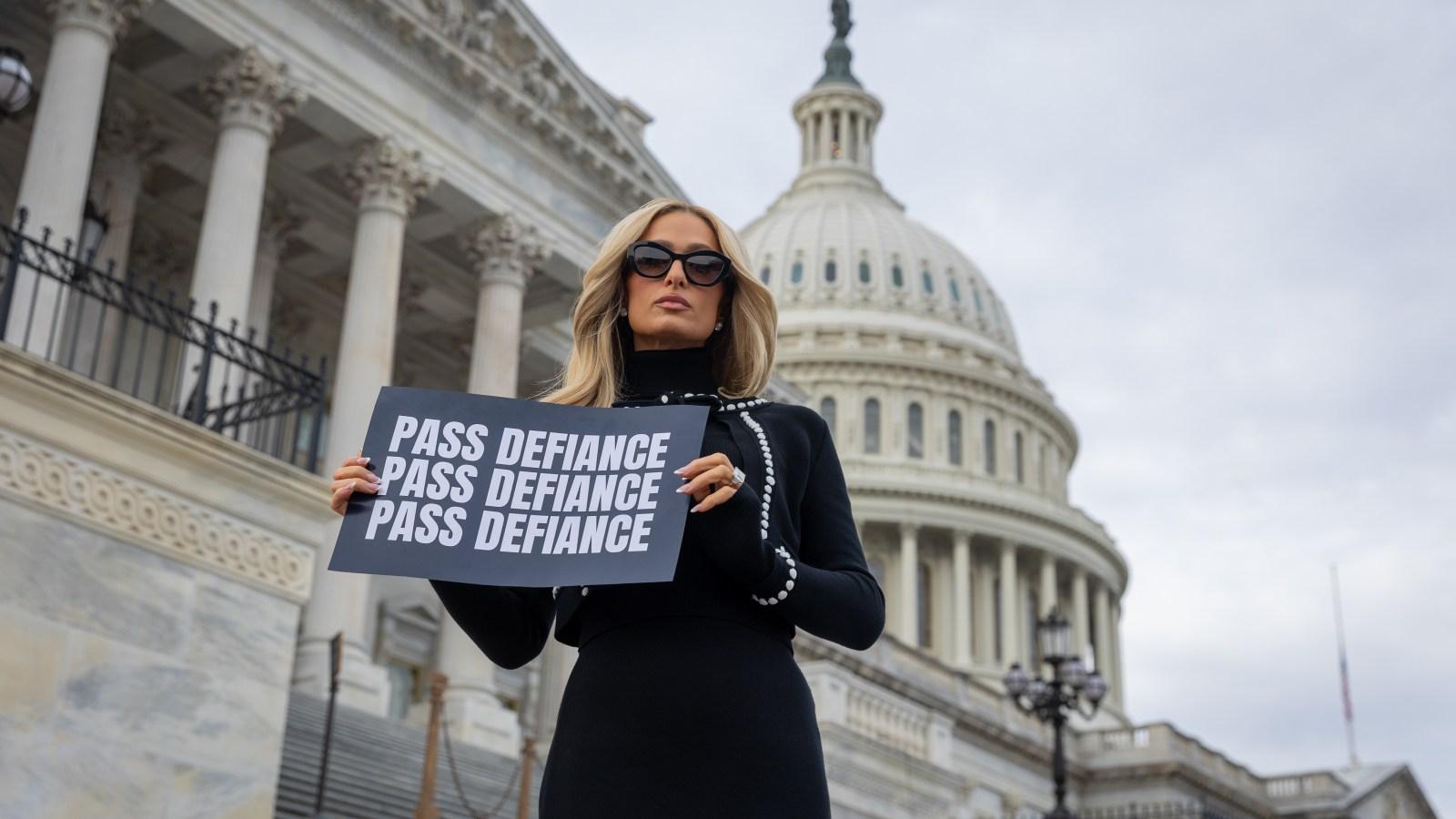 Paris Hilton advocating on Capitol Hill