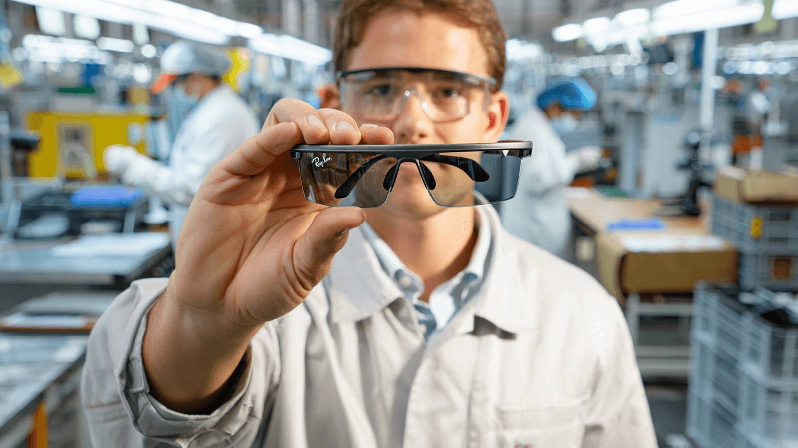 Smart glasses with Meta branding