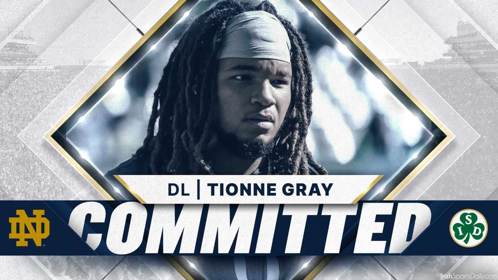 Tionne Gray in Notre Dame jersey