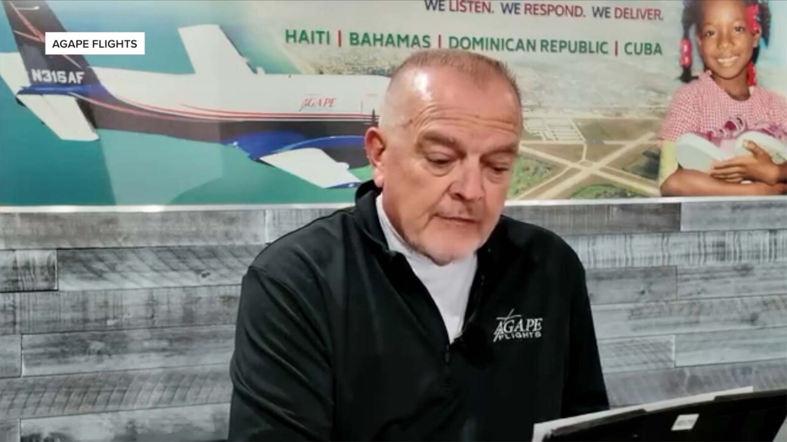 Agape Flights representative