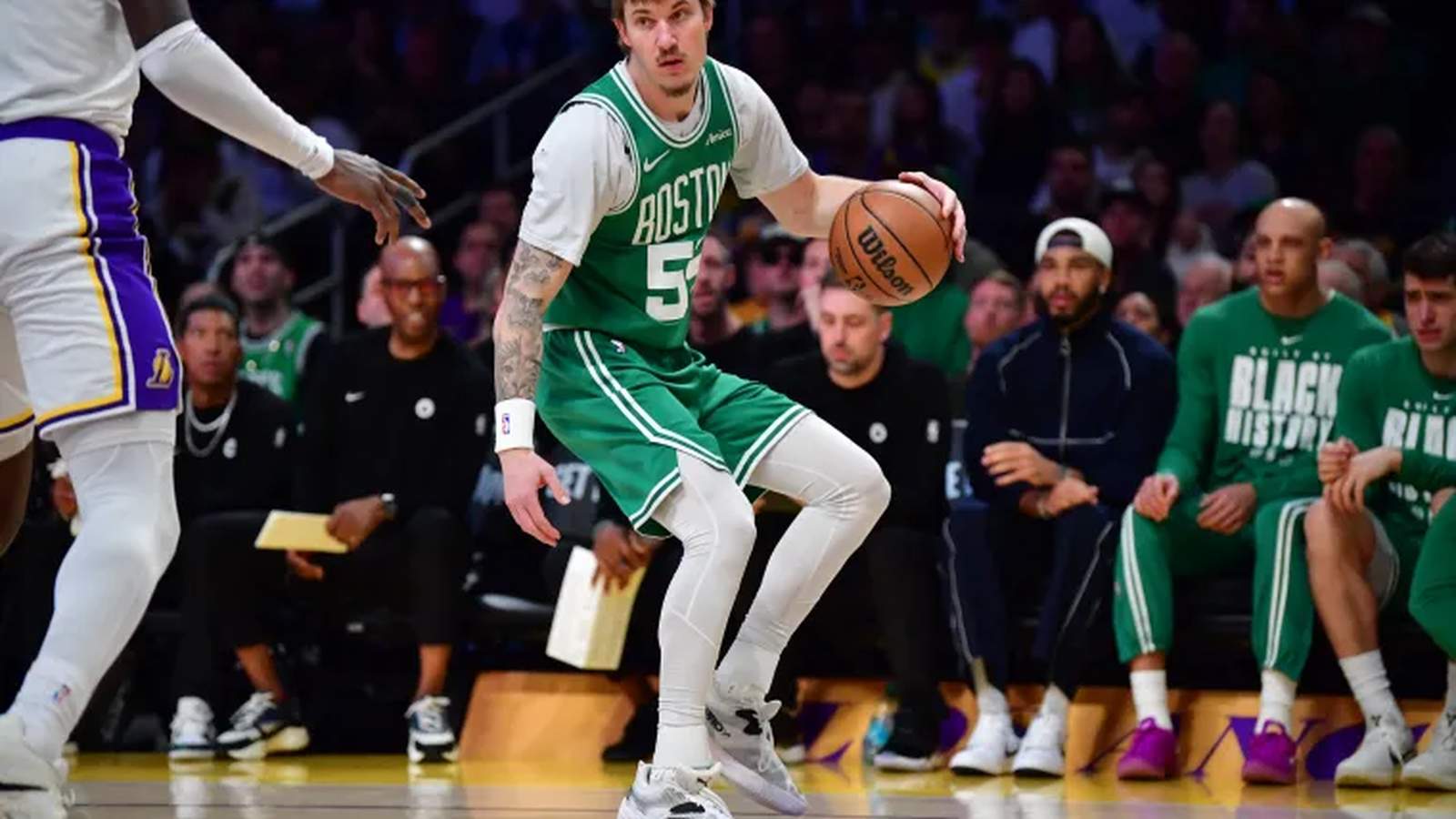 Baylor Scheierman playing basketball