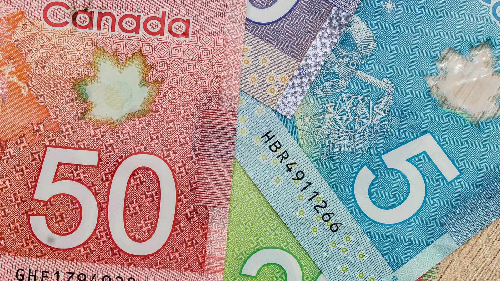 Canadian dollar banknotes currency