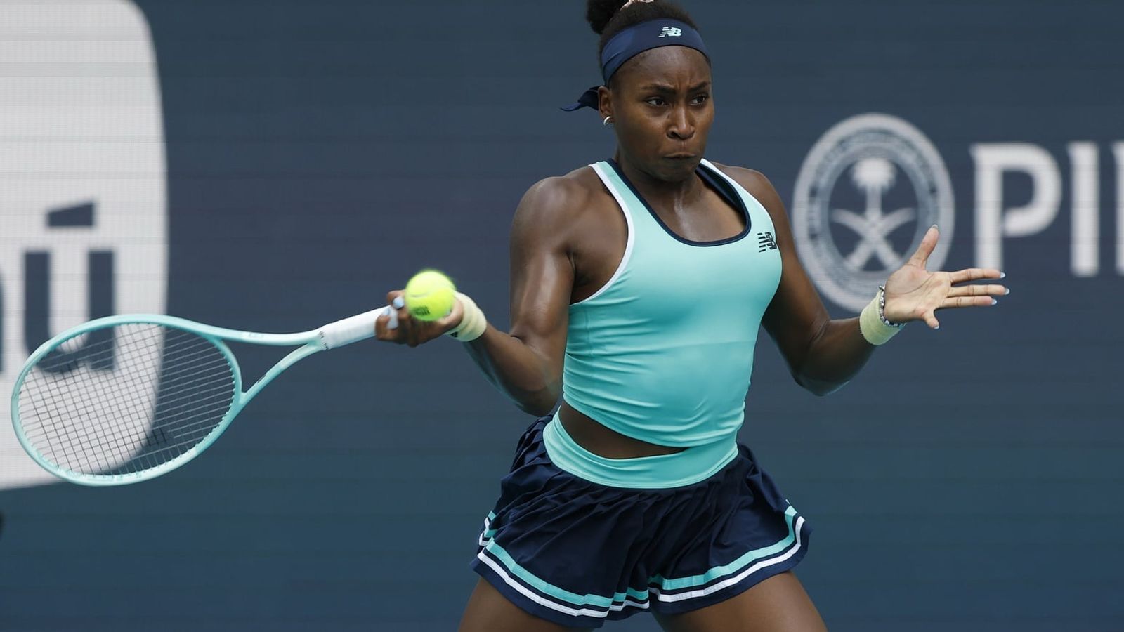 Coco Gauff during a tennis match