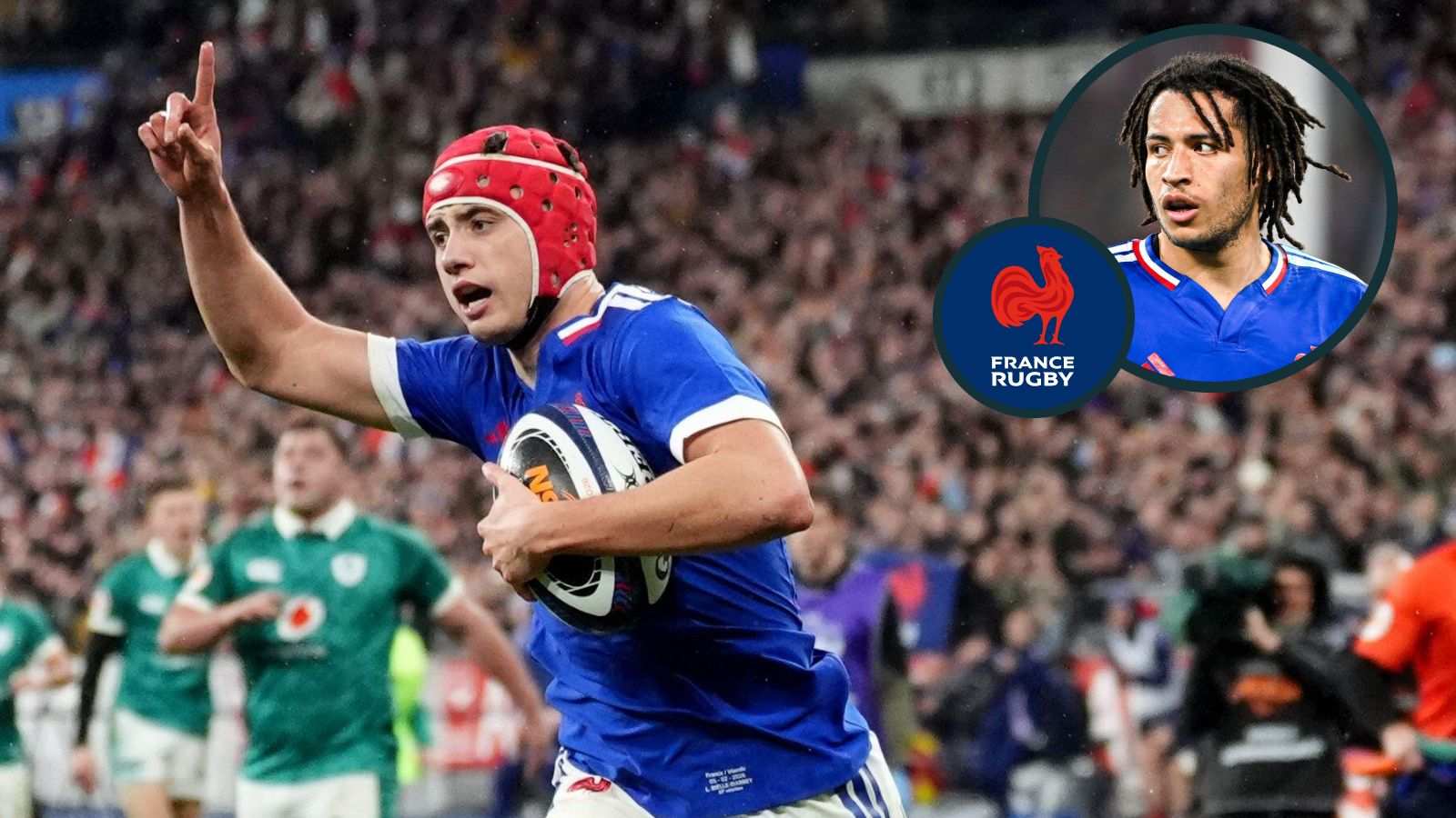 French rugby player in action