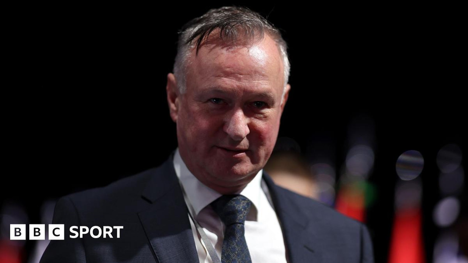 Michael ONeill in a football stadium