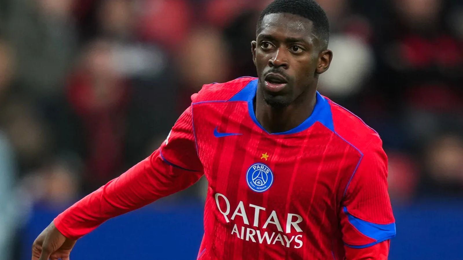 Ousmane Dembélé playing for PSG