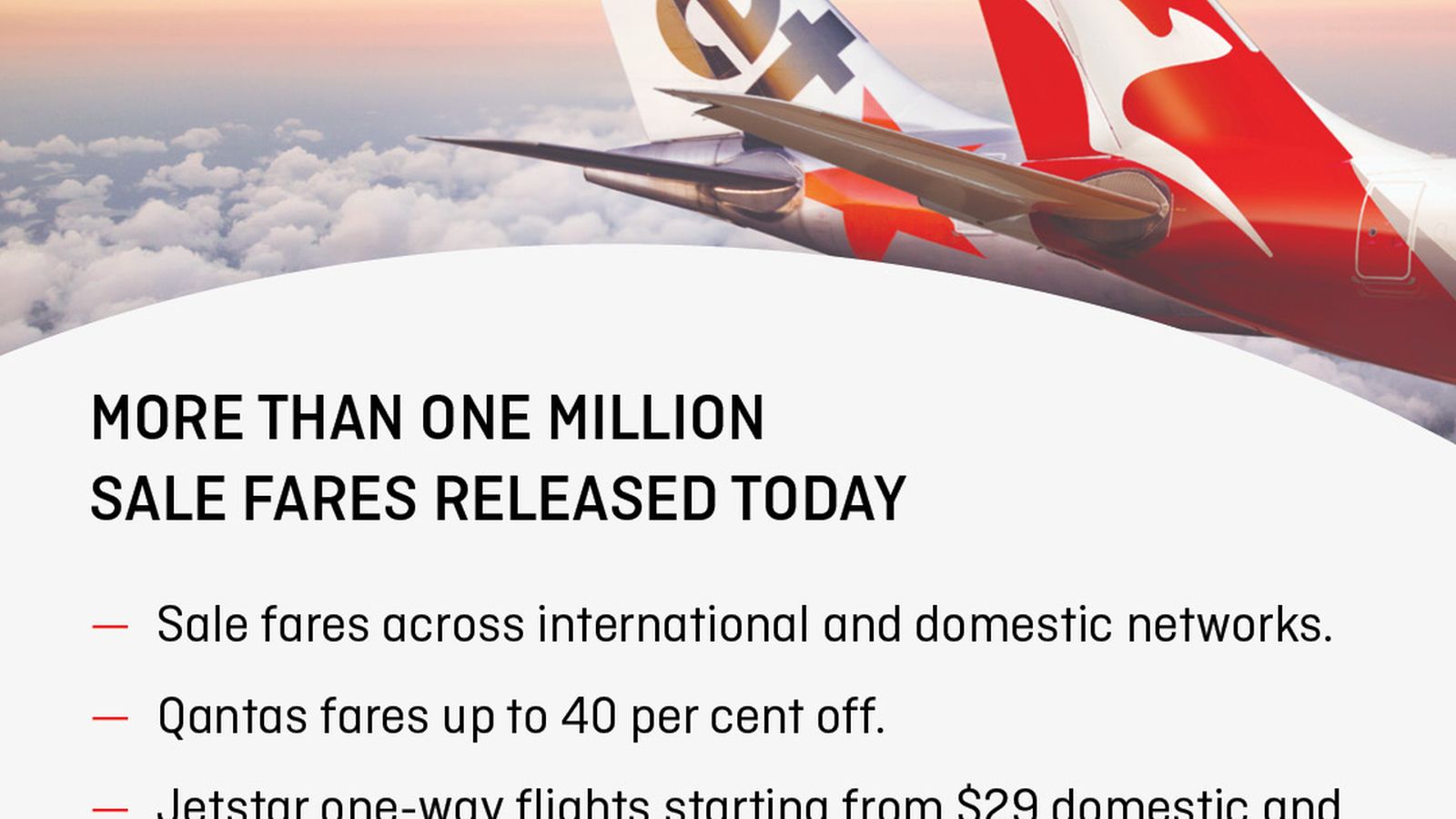 Qantas plane with cityscape