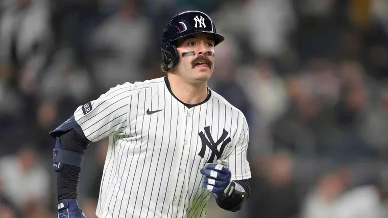 Austin Wells wearing baseball gear