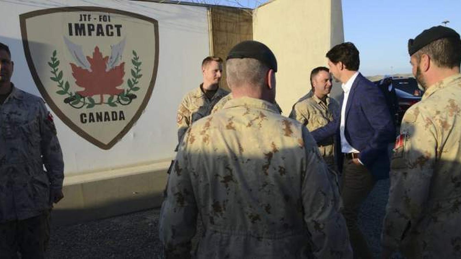Canadian flag at airbase