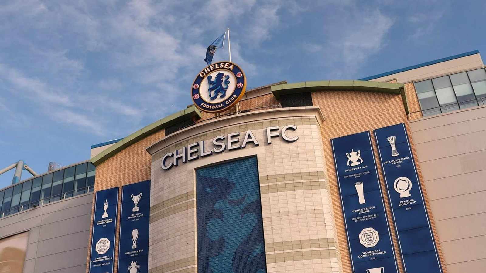 Chelsea FC logo with financial symbols