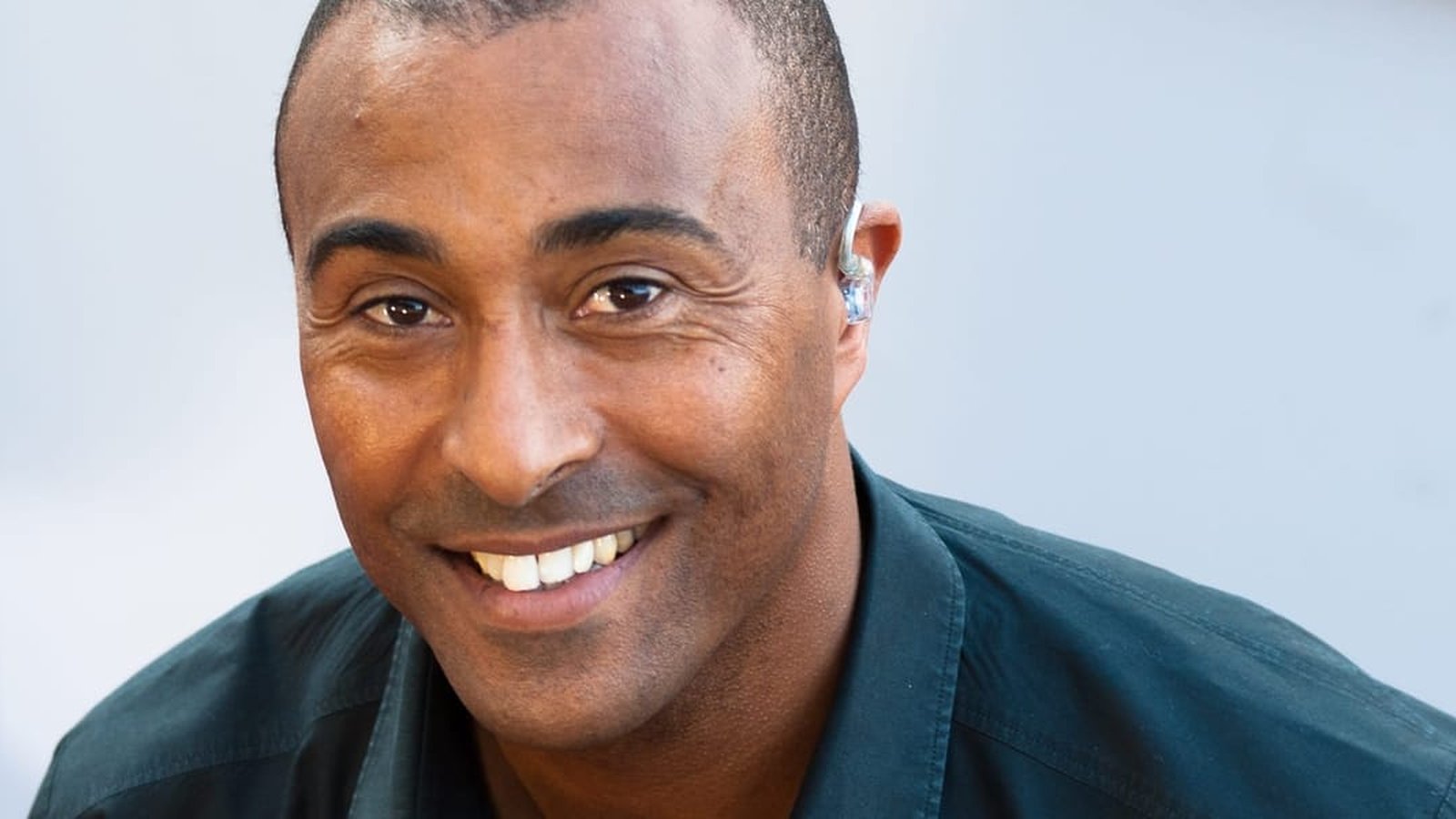 Colin Jackson speaking at event