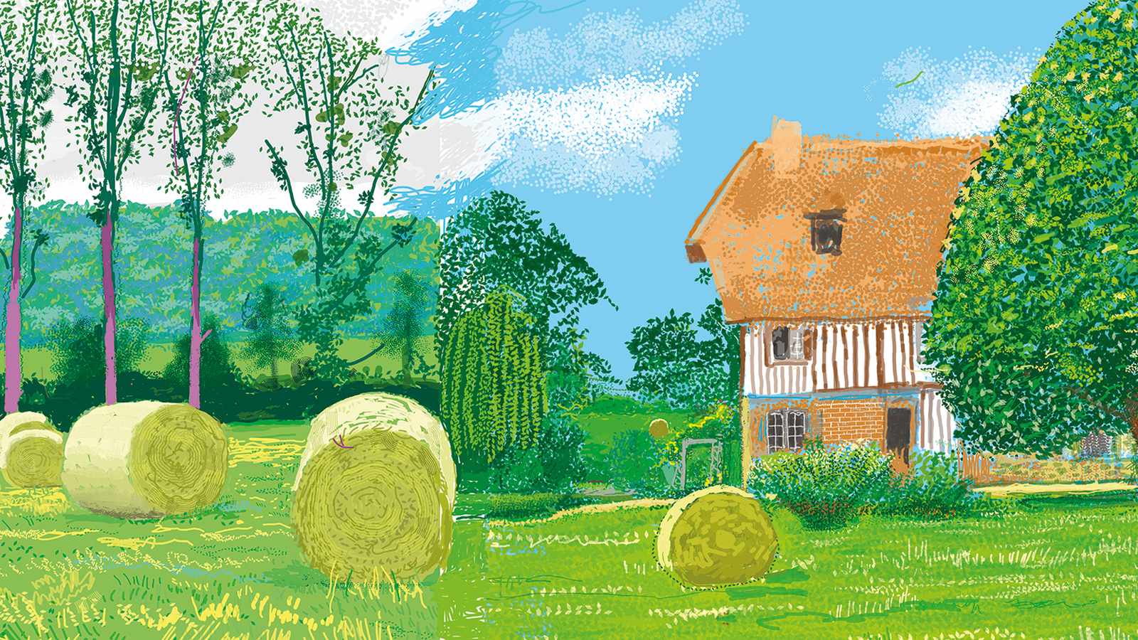 David Hockney digital and oil paintings at Serpentine