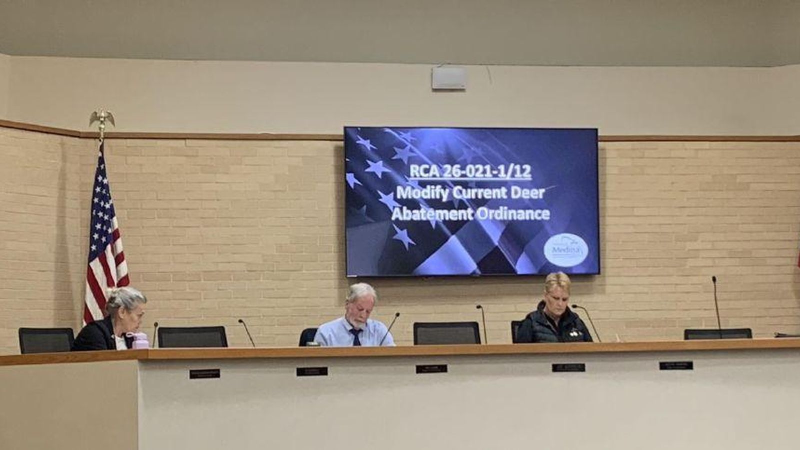 City council meeting signage