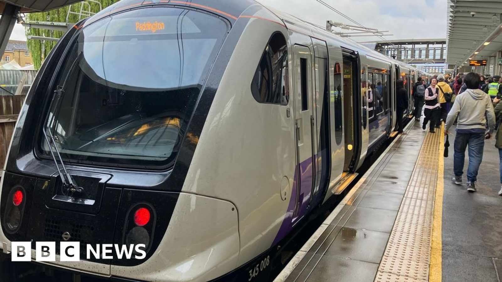 Elizabeth Line train at Ealing Broadway