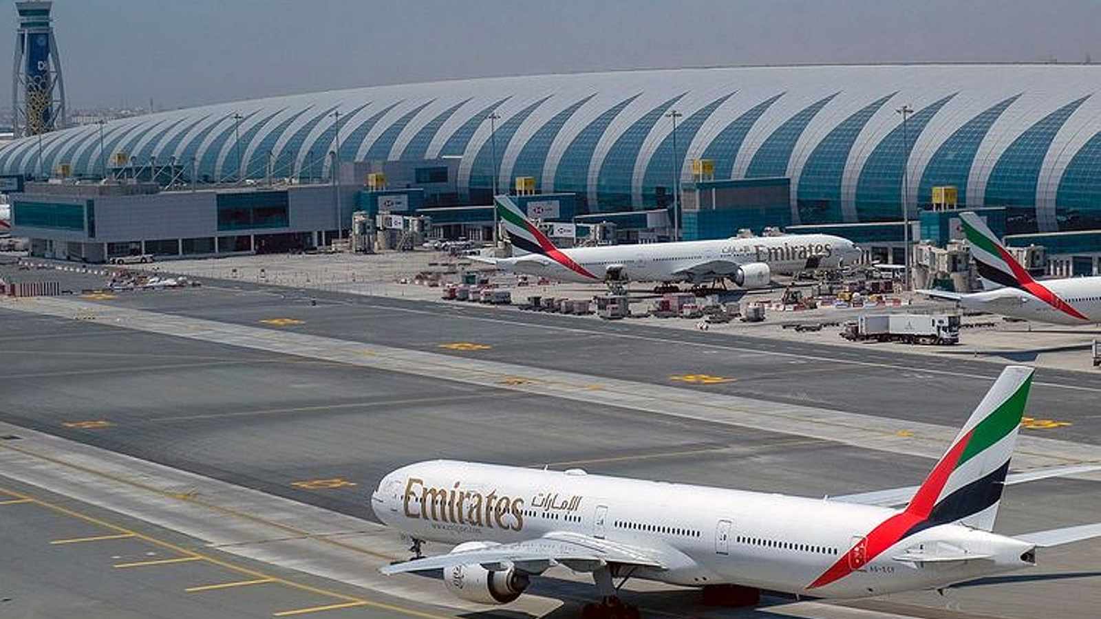 Emirates plane at Dubai airport