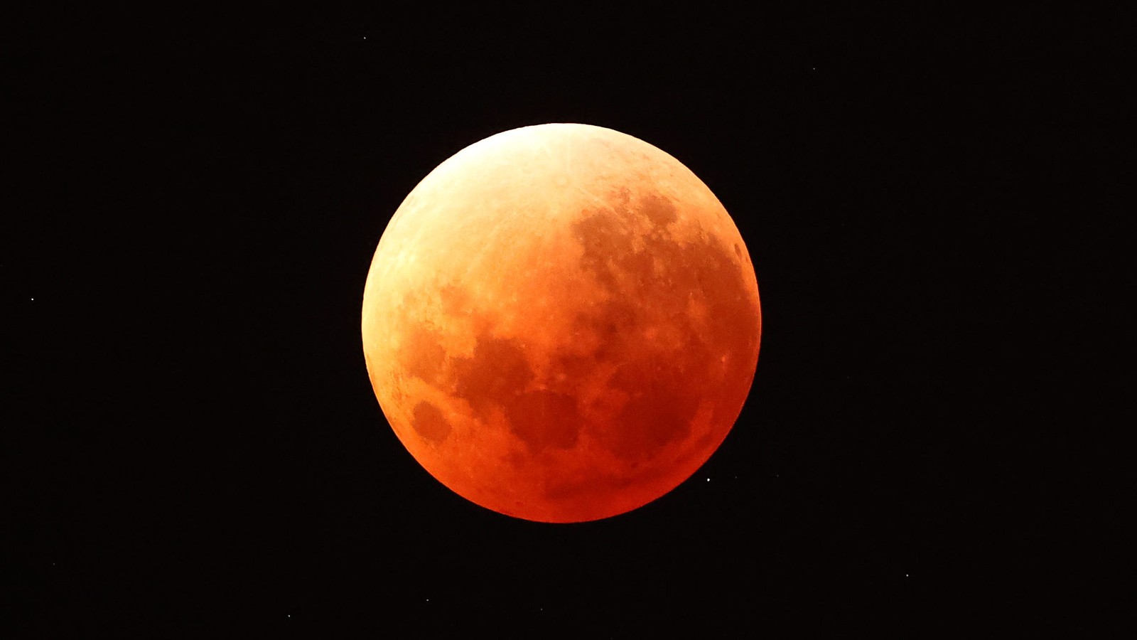 Bright full moon in night sky