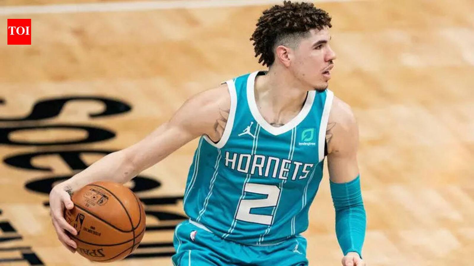 LaMelo Ball on basketball court