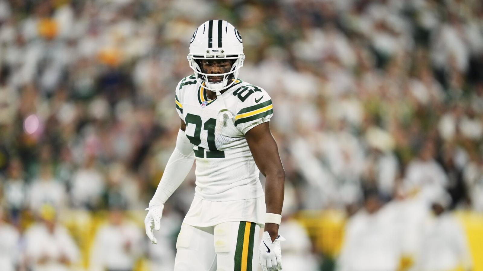 Nate Hobbs in Packers uniform