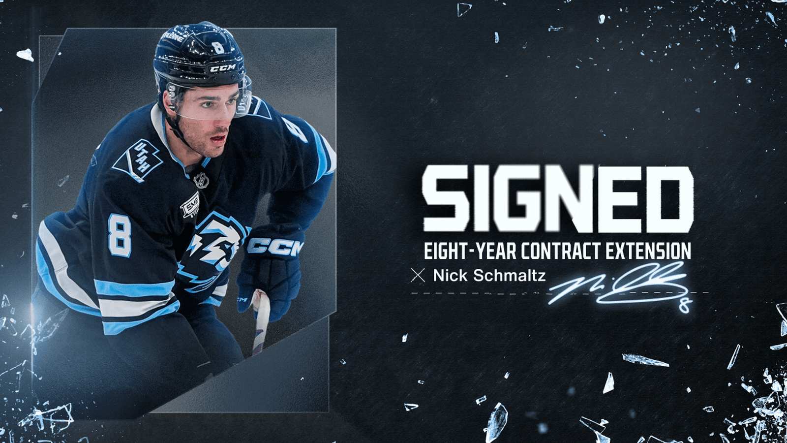 Nick Schmaltz playing ice hockey