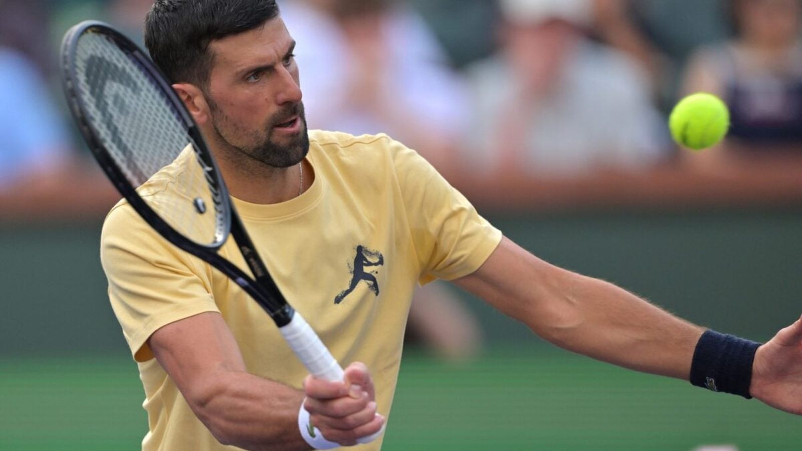 Novak Djokovic playing tennis match