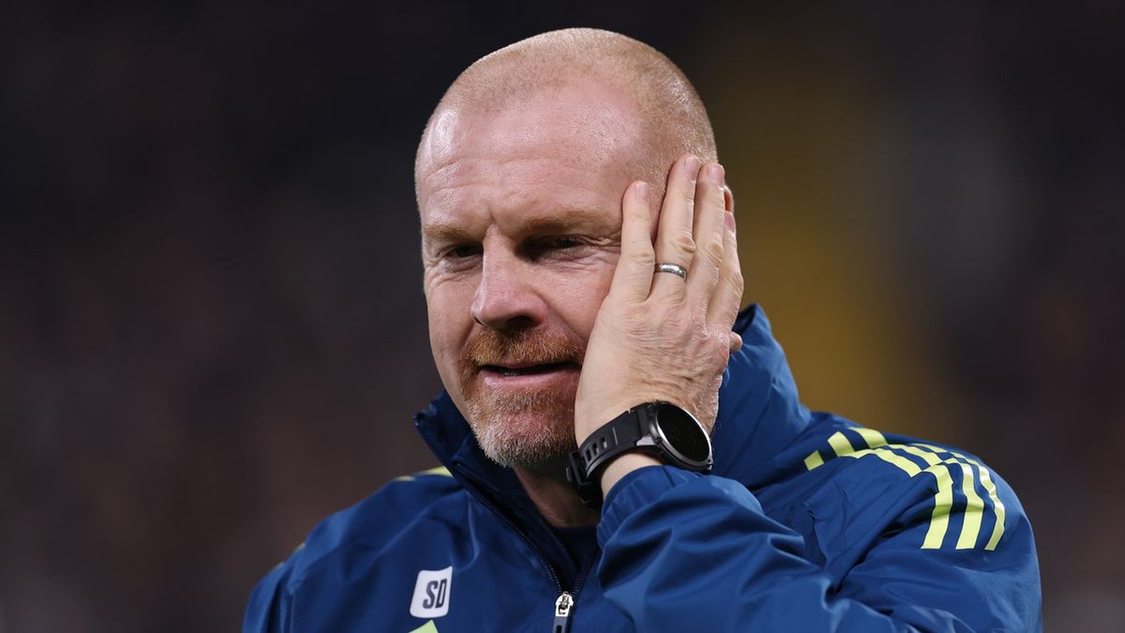 Sean Dyche standing on football pitch