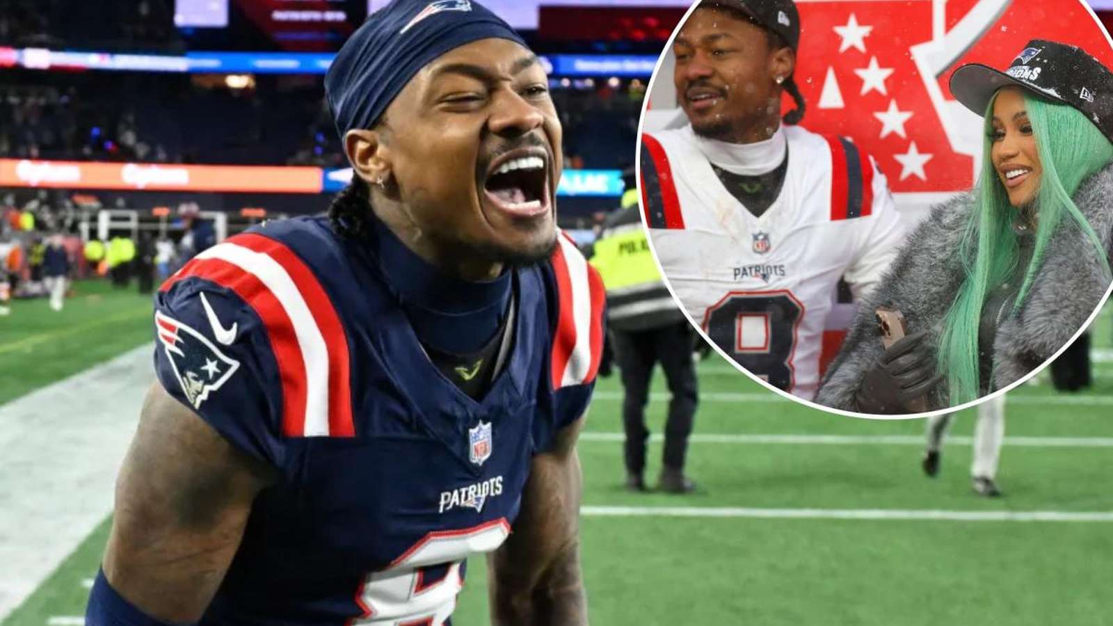 Stefon Diggs in New England Patriots uniform