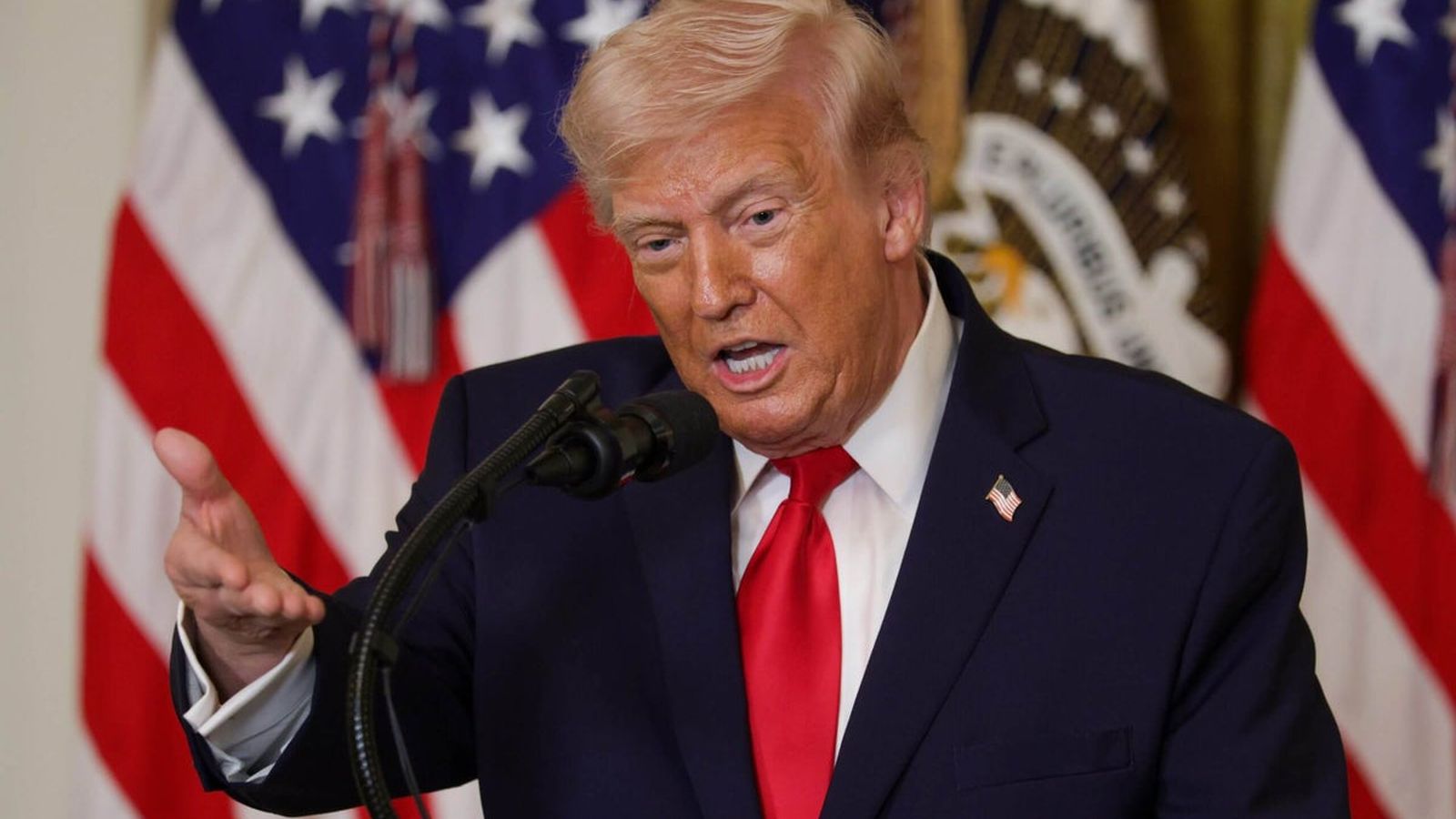 Donald Trump looking at smartphone