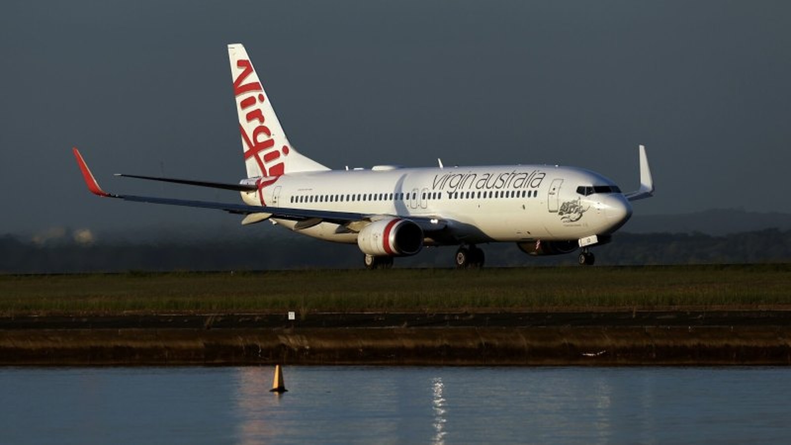Virgin Australia passenger aircraft taxiing