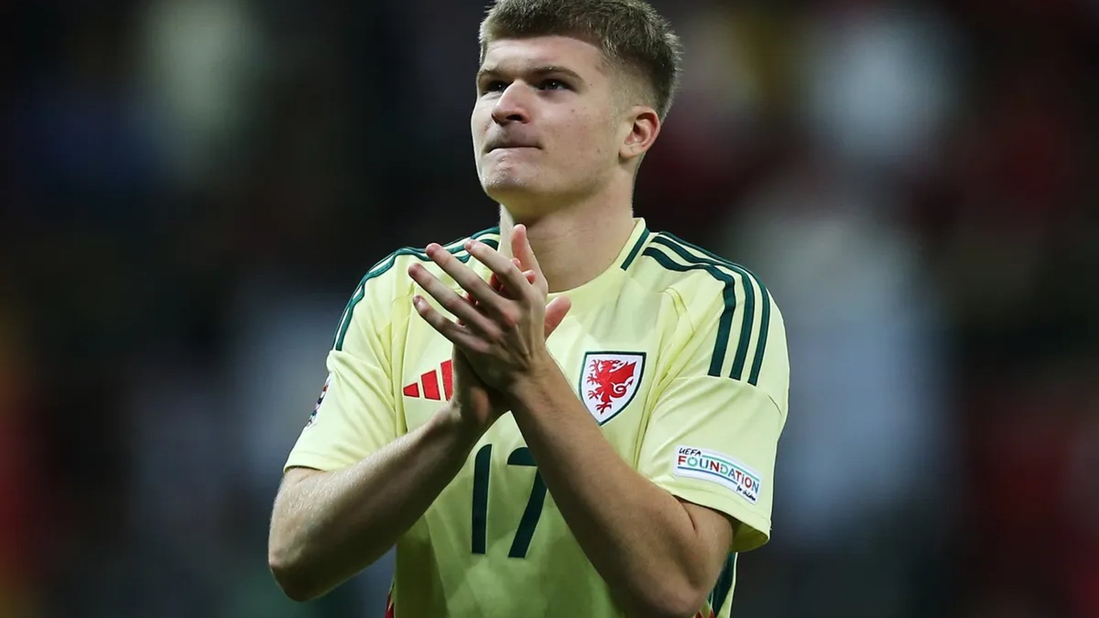 Welsh players during international match