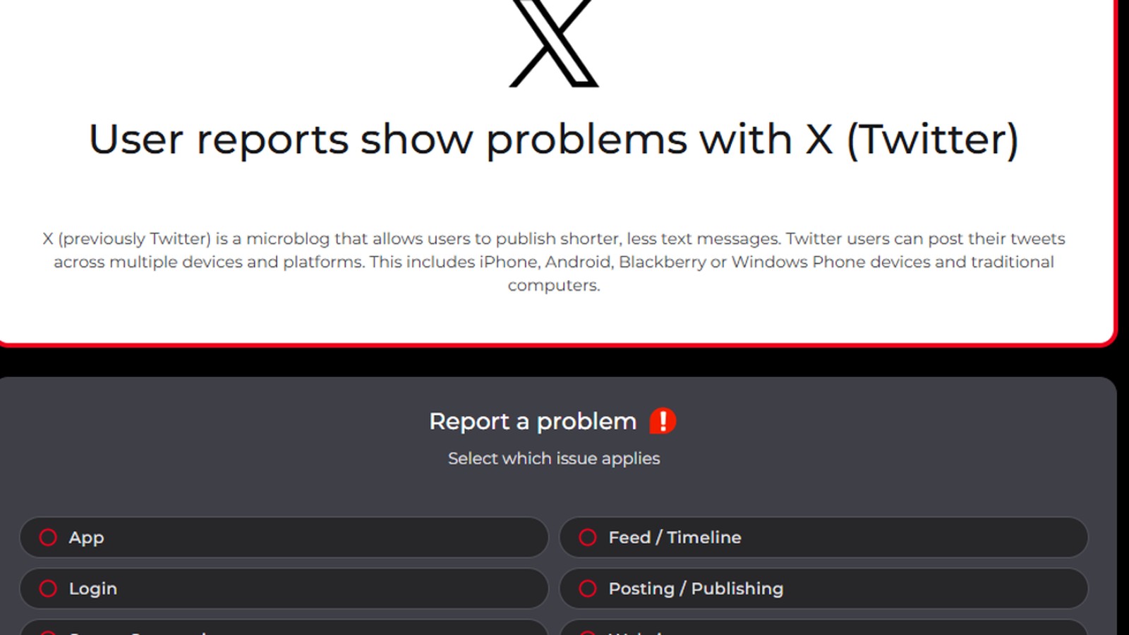 X logo on digital screen