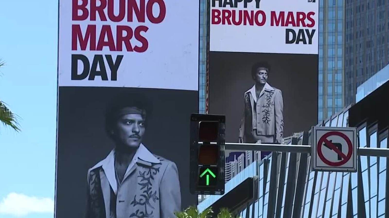 New Bruno Mars Drive street sign