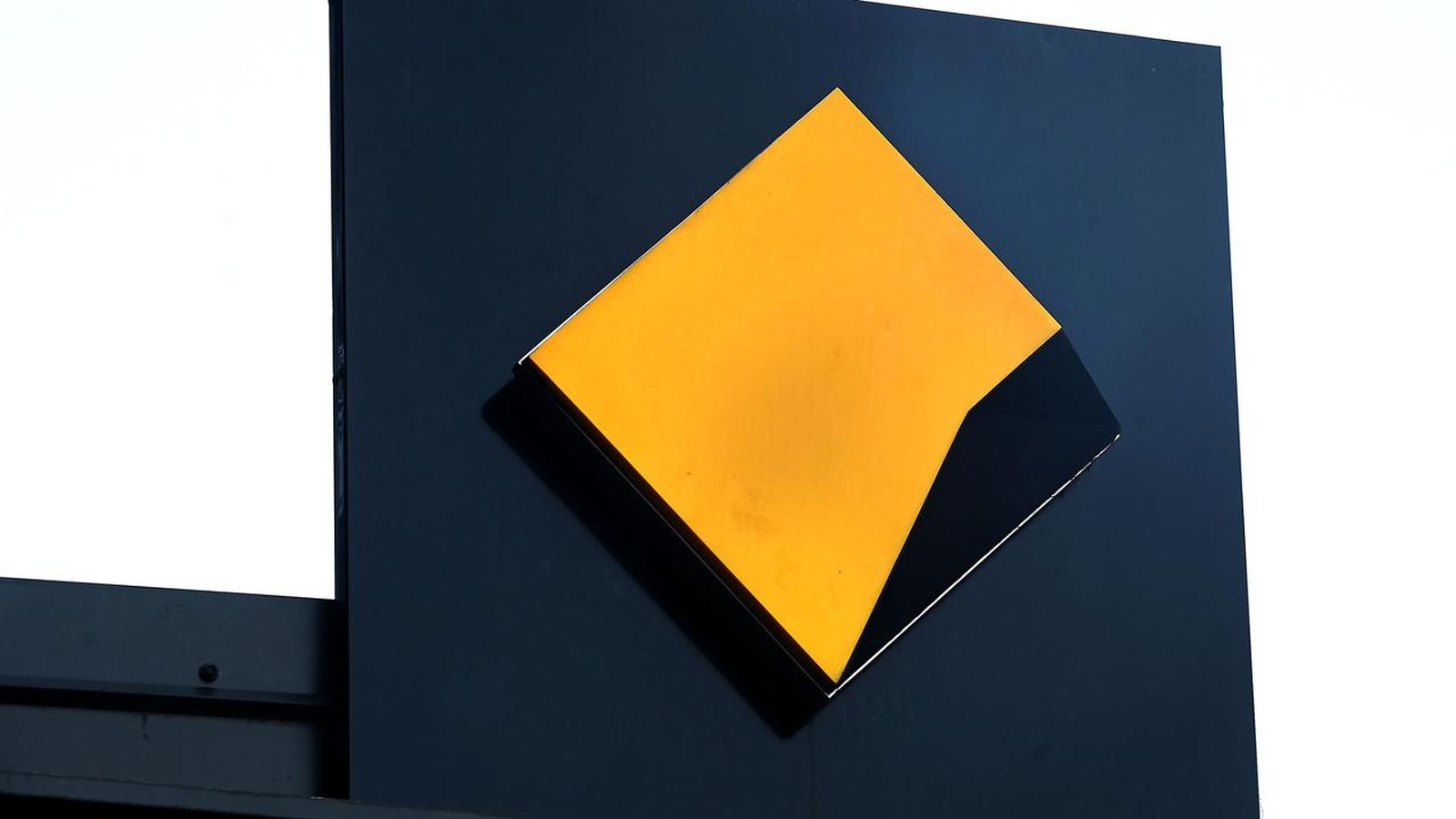 CommBank logo on smartphone screen