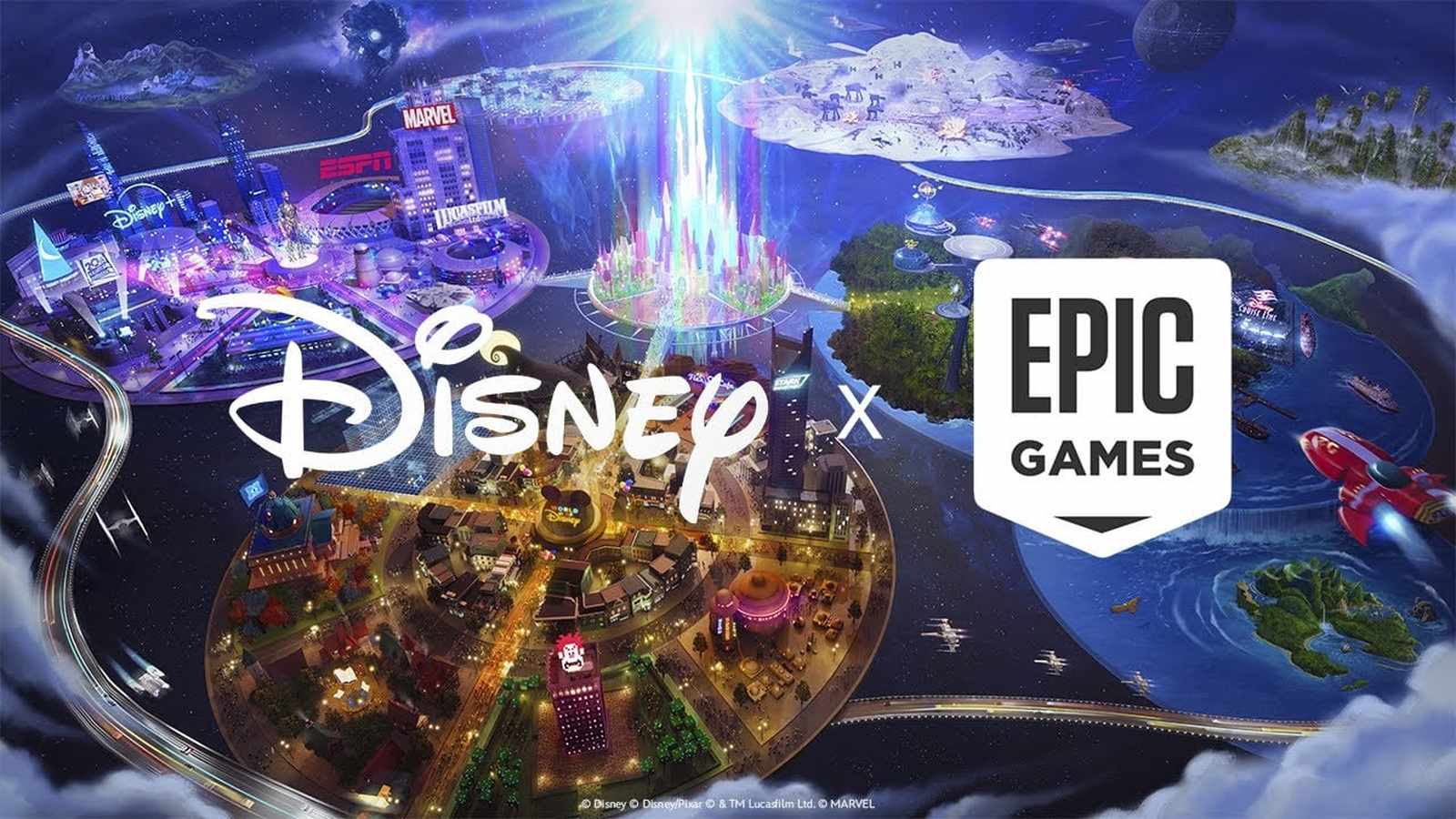 Disney and Epic Games brand logos side by side