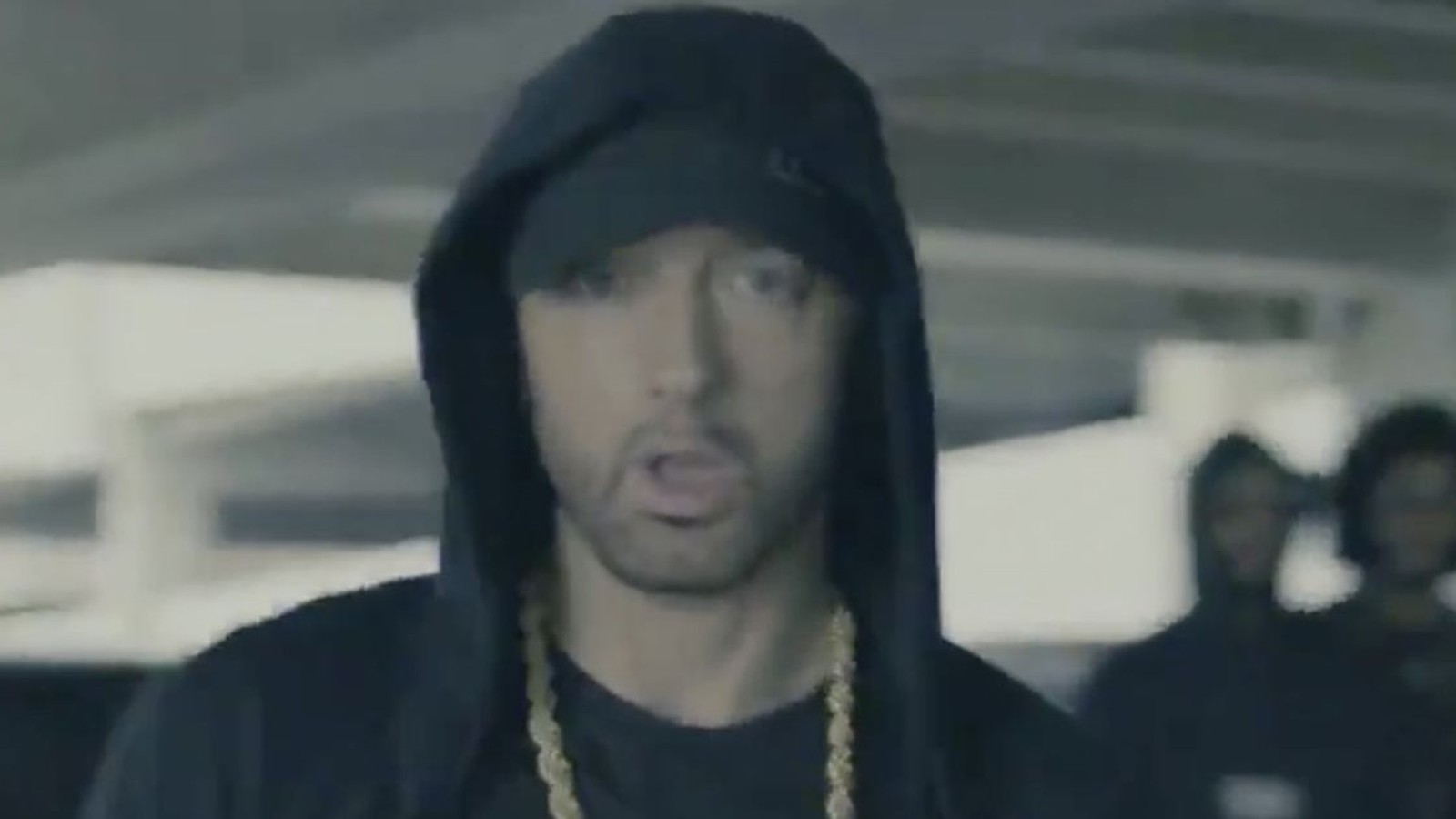 Eminem performing on stage