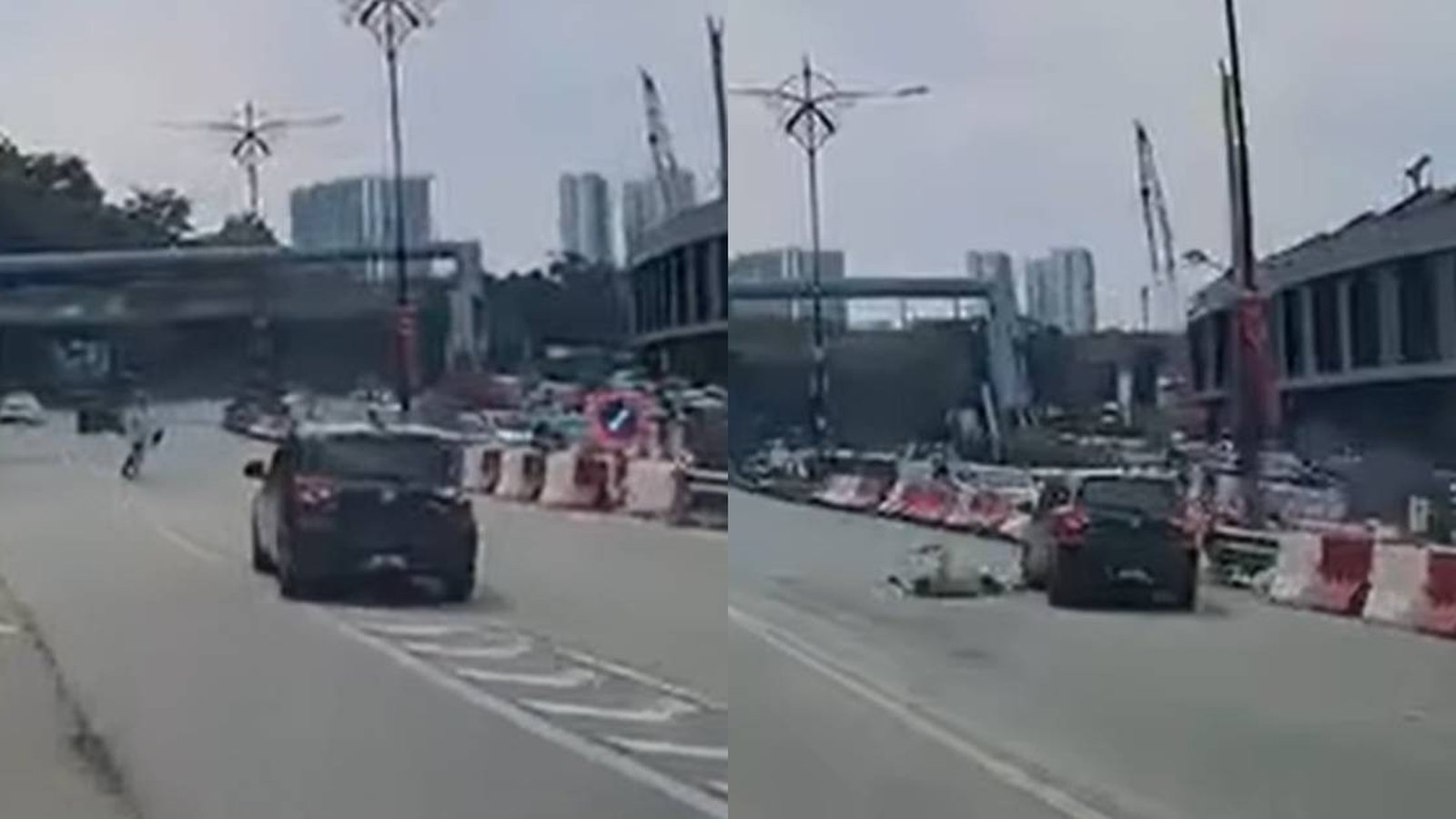 Busy urban road in Malaysia