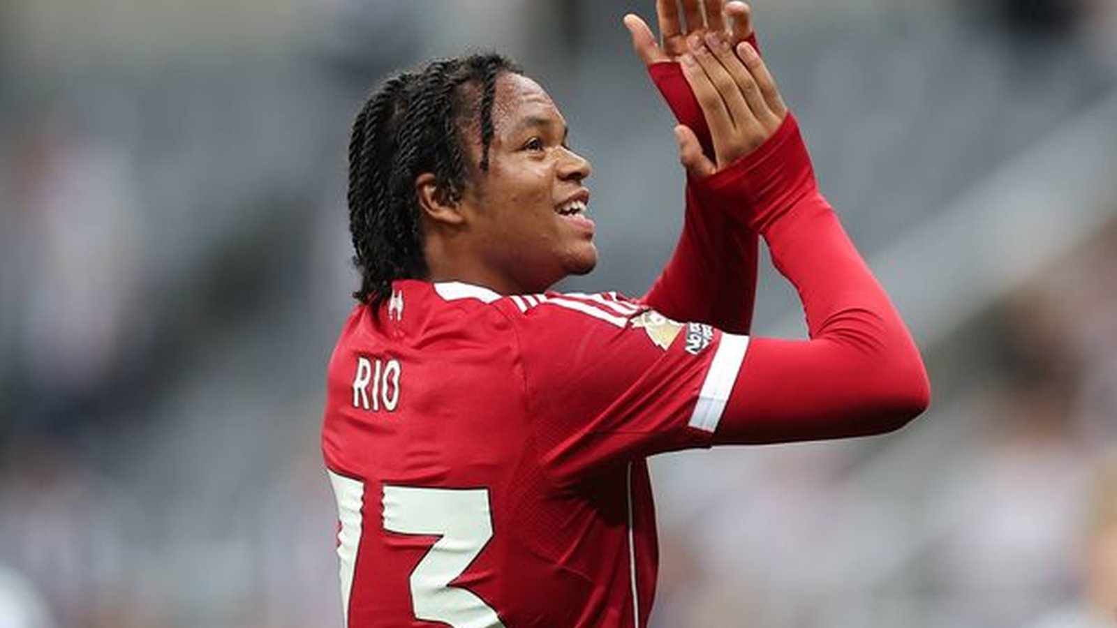 Young footballer celebrating a goal