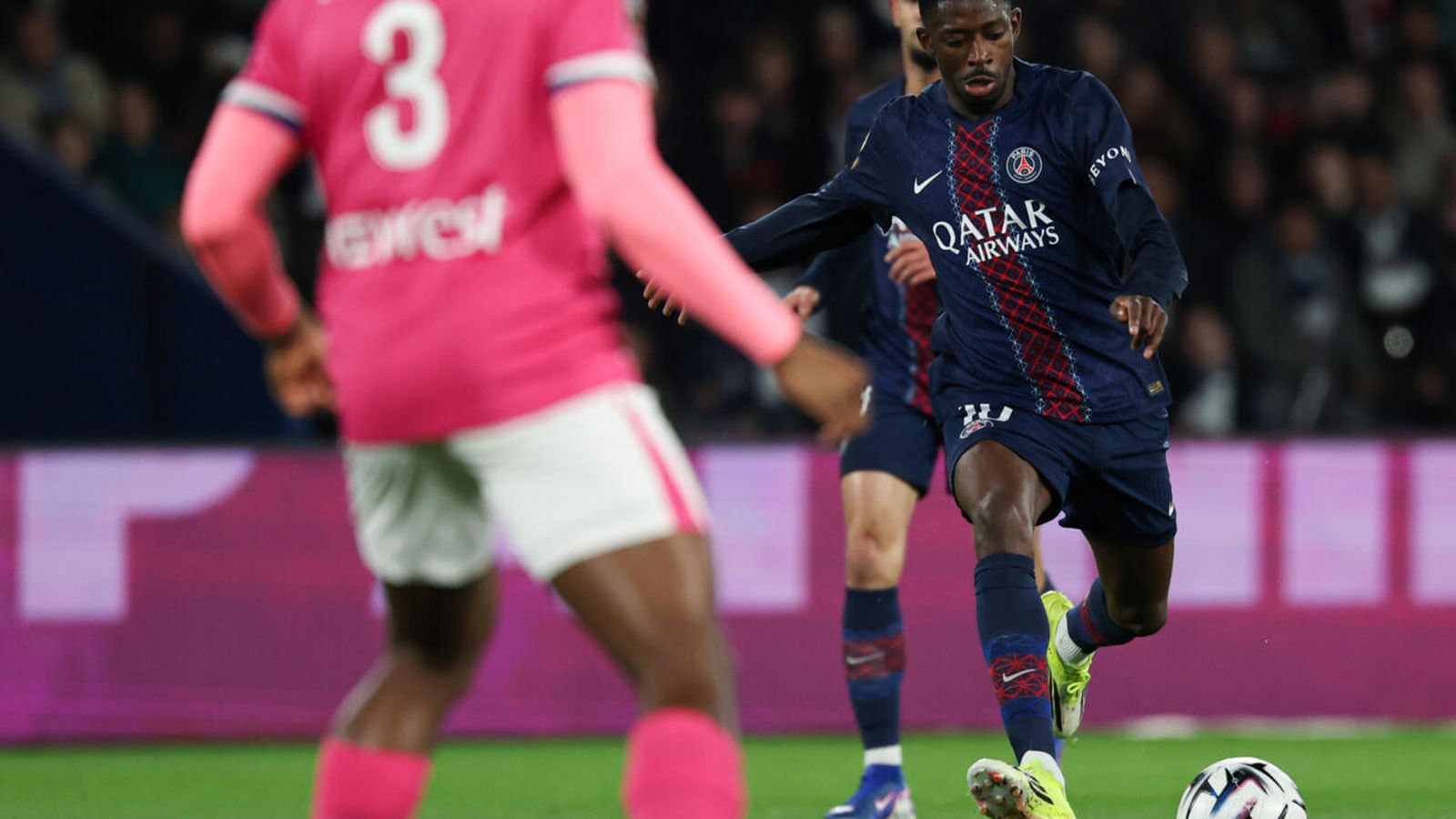 Ousmane Dembele celebrating PSG goal