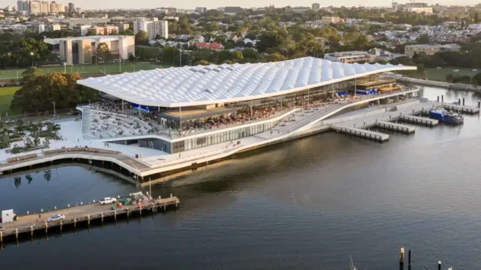 Crowded Sydney Fish Market interior