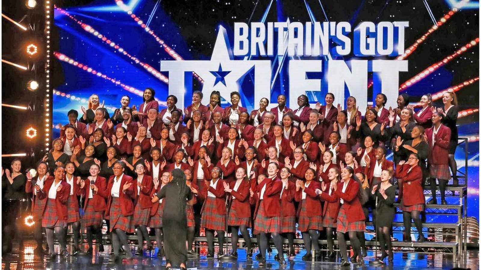 The Great Ormond Street Hospital choir performing on the Britains Got Talent stage